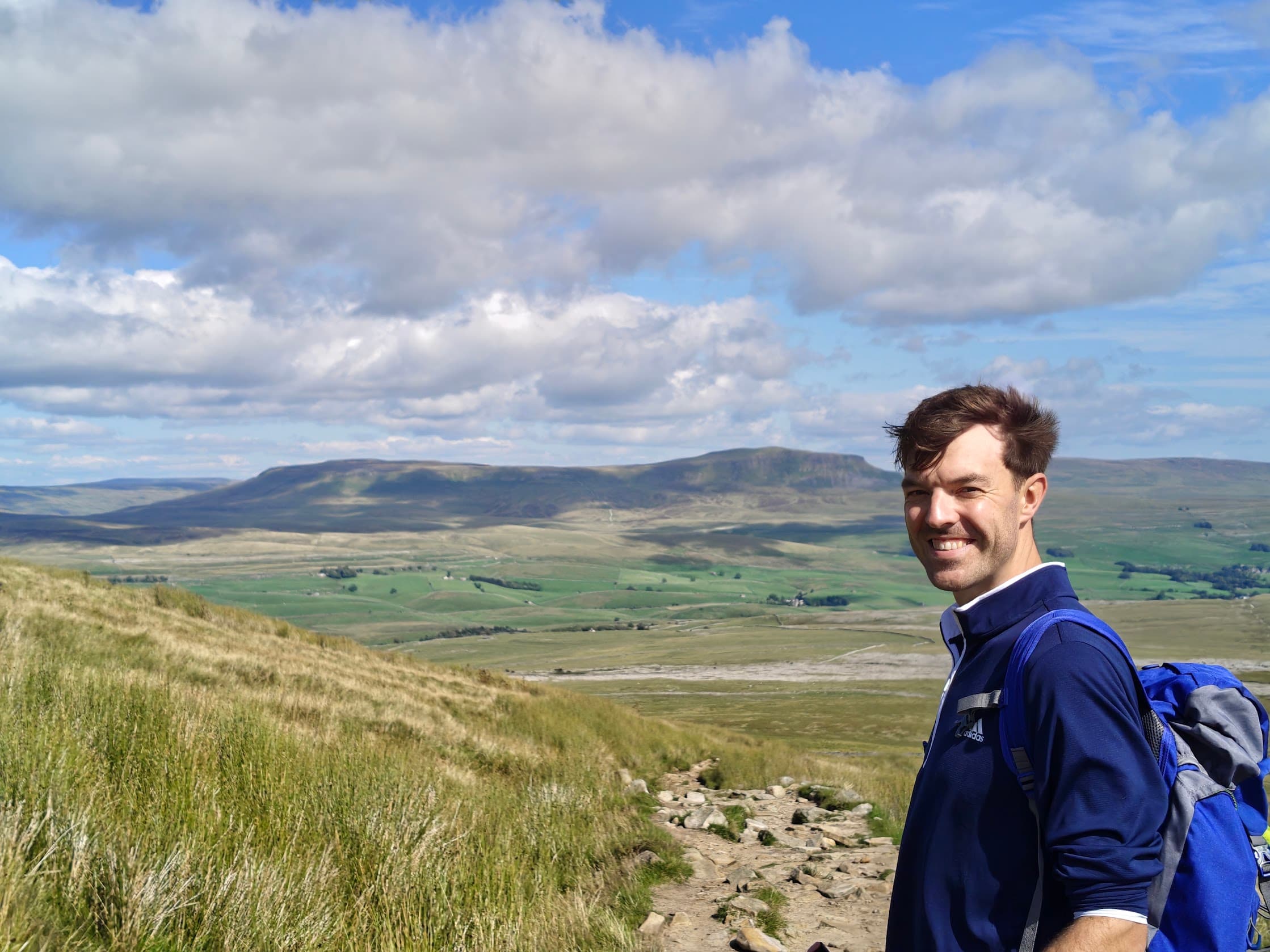 Jamie Munro hiking in the Yorkshire Dales