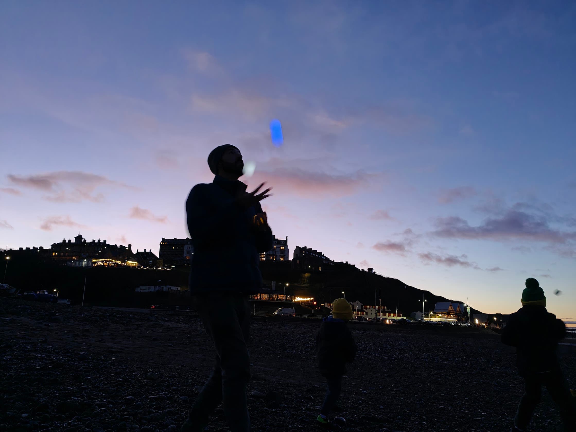 Juggling on the beach